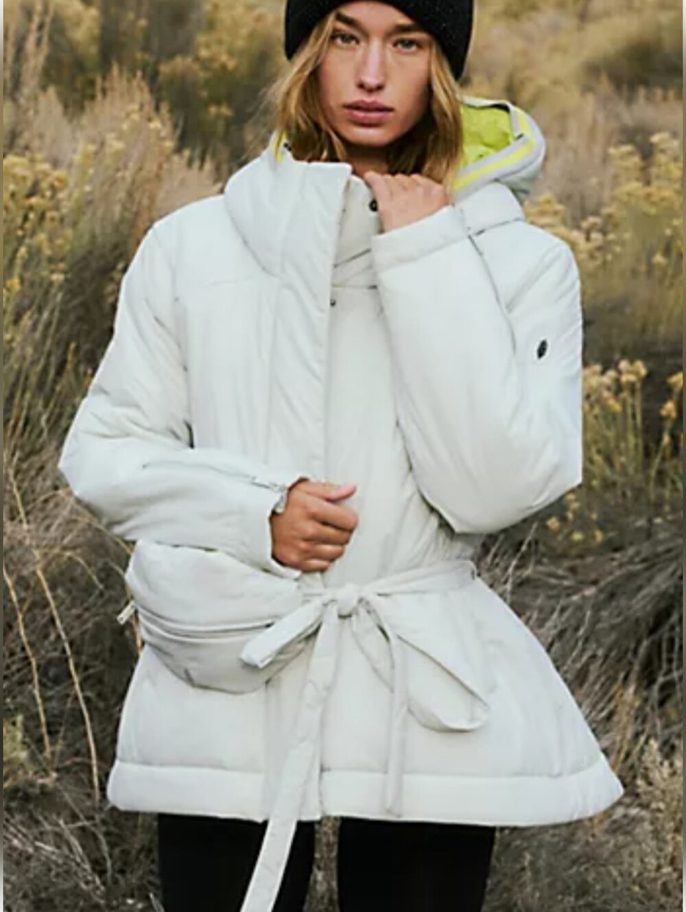 FP Movement Gray Hooded Jacket with‎ Neon Yellow Lining. - Picture 11 of 11